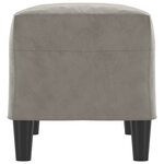 vidaXL Banc Gris clair 70x35x41 cm Velours