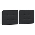 vidaXL Coussin de tête de lit noir et blanc 140 cm similicuir