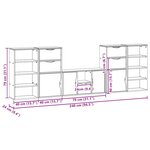 vidaXL Meubles TV 5 Pièces avec rangement ODDA blanc bois de pin massif