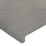 vidaXL Tête de lit à LED Gris clair 183x16x118/128 cm Velours