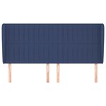 vidaXL Tête de lit avec oreilles Bleu 183x23x118/128 cm Tissu