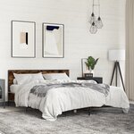 vidaXL Cadre de lit sans matelas chêne fumé 160x200 cm