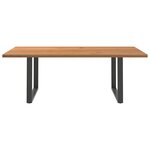 vidaXL Table à manger marron clair bois de chêne massif rectangulaire
