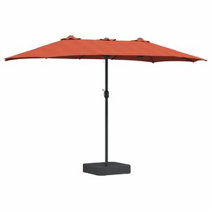 vidaXL Parasol de jardin Couleur terre cuite 385 x 209 x 244 cm tissu