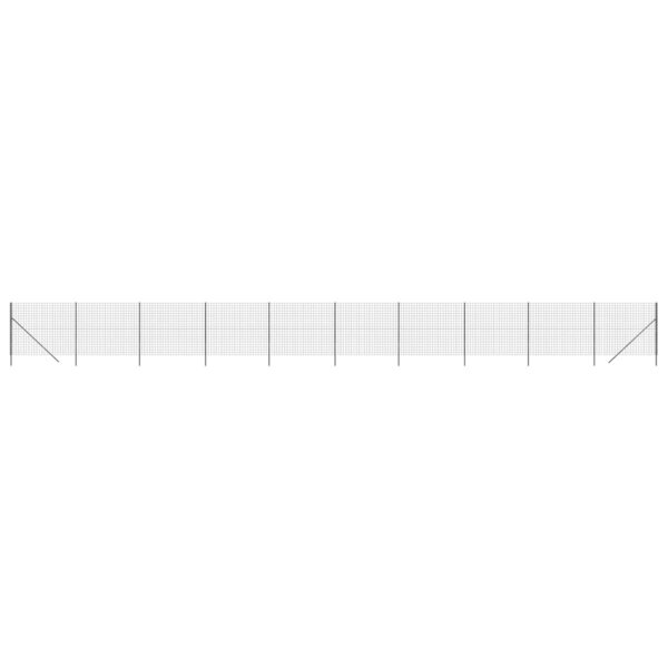 vidaXL Clôture en treillis métallique anthracite 2x25m acier galvanisé