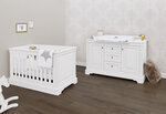 Pinolino Ensemble Economique Emilia 2 pièces  lit de bébé évolutif commode à langer extra large
