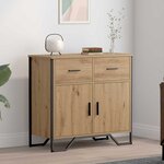 vidaXL Buffet chêne artisanal 79.5 x 35.5 x 74.5 cm Bois d'ingénierie