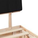 vidaXL Cadre de lit avec tête de lit rembourrée Noir 120 x 190 cm