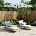 vidaXL Parasol de jardin avec lumières LED et base 270 x 270 cm