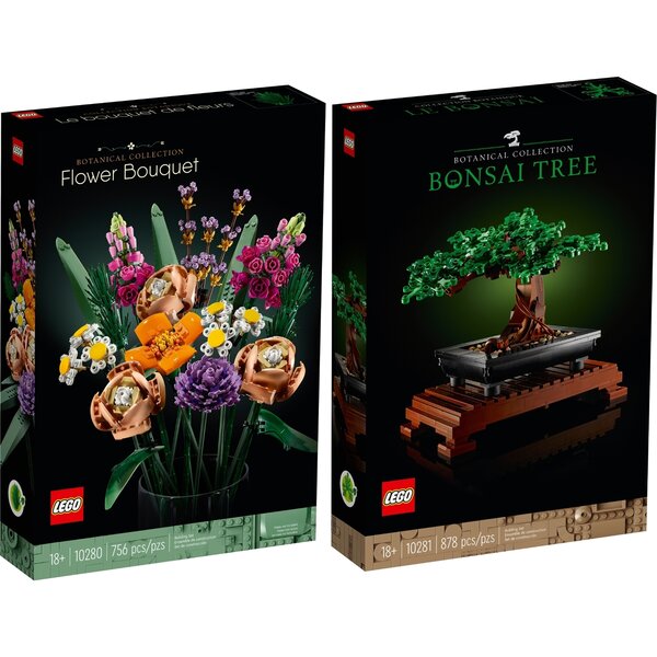 Lego 10280 10281 - Creator Expert lot de 2 articles - Bouquet de fleura et arbre Bonsai