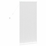 vidaXL Store de Fenêtre avec des rideaux Autre Blanc 80 x 130 cm Aluminium