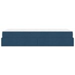 vidaXL Cadre de lit avec matelas Bleu 80 x 200 cm tissu