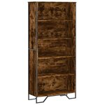 vidaXL Bibliothèque chêne fumé 80x31x169 cm bois d'ingénierie