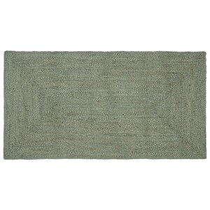 vidaXL Tapis de surface Rectangulaire Vert olive 100 x 200 cm Jute