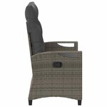 vidaXL Banc de jardin Gris et Gris foncé 105 x 60 x 112 cm