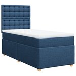 vidaXL Sommier à lattes de lit avec matelas Bleu 80x200 cm Tissu