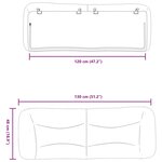 vidaXL Coussin de tête de lit marron 120 cm similicuir