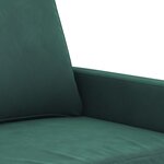 vidaXL Ensemble de canapés 3 Pièces avec coussins Vert foncé Velours