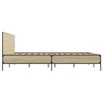 vidaXL Cadre de lit chêne sonoma 140x190 cm bois d'ingénierie et métal