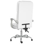 Fauteuil de massage inclinable de bureau informatique étude similicuir blanc 02_0025396