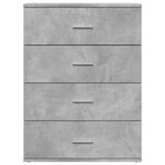 vidaXL Buffets 2 Pièces gris béton 60x39x80 cm bois d'ingénierie