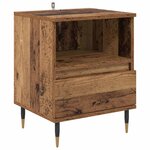 vidaXL Cabinet de chevet Bois ancien 40 x 35 x 50 cm Bois d'ingénierie