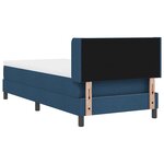 vidaXL Lit à ressorts avec matelas de - Bleu - 100 x 200 cm - Tissu