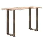 vidaXL Pieds de table de bar en forme de U  2 pièces  acier naturel  50 x (100-101) cm