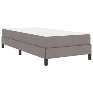 vidaXL Lit à ressorts avec matelas Taupe 90 x 190 cm tissu