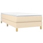 vidaXL Sommier à lattes de lit avec matelas Crème 80x200 cm Tissu