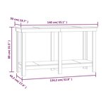 vidaXL Banc de travail 140x50x80 cm Bois de pin massif