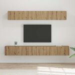 vidaXL Ensemble de meubles TV Montage mural 5 Pièces chêne artisanal