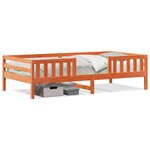 vidaXL Cadre de lit sans matelas cire marron 90x200 cm bois pin massif