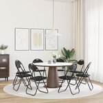 vidaXL Chaise pliante 8 Pièces Noir 48 x 43 5 x 81 cm Simili cuir
