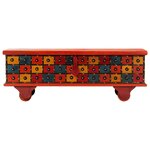 vidaXL Boîte de rangement Rouge 110x40x40 cm Bois d'acacia massif