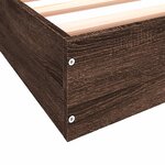 vidaXL Cadre de lit sans matelas chêne marron 75x190cm bois ingénierie