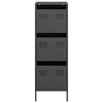 vidaXL Buffet haut noir 39x35x103 5 cm acier