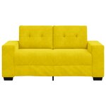 Canapé love seat vidaXL jaune 120 cm en velours