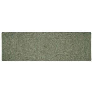 vidaXL Tapis de surface Vert olive 80 x 300 cm Jute