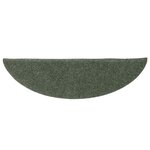 vidaXL Tapis d'escalier autocollants 30 pièces 56 x 17 x 3 cm Vert Demi-rond