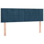 vidaXL Sommier à lattes de lit avec matelas LED Bleu foncé 140x200 cm