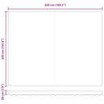 vidaXL Auvent Rétractable Rouge et Blanc 450 × 350 cm