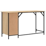 vidaXL Bureau d'ordinateur chêne sonoma 131x48x75 cm bois d’ingénierie