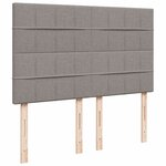 vidaXL Sommier à lattes de lit avec matelas Taupe 140x200 cm Tissu