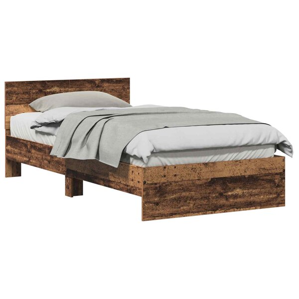 vidaXL Cadre de lit Bois ancien 203 x 104 x 70 cm Bois d'ingénierie