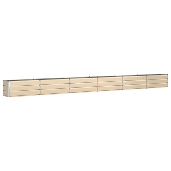 vidaXL Jardinière Ivoire 480 x 50 x 45 cm Acier galvanisé