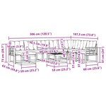 vidaXL Ensemble de canapés d'extérieur 9 pc Blanc et Beige