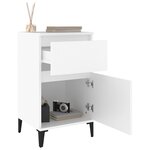 vidaXL Tables de chevet 2 Pièces blanc 40x35x70 cm