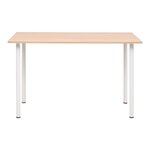 vidaXL Table à manger 120x60x73 cm Chêne et blanc