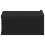 vidaXL Tables de chevet flottantes 2 Pièces Noir 40x30x15 cm